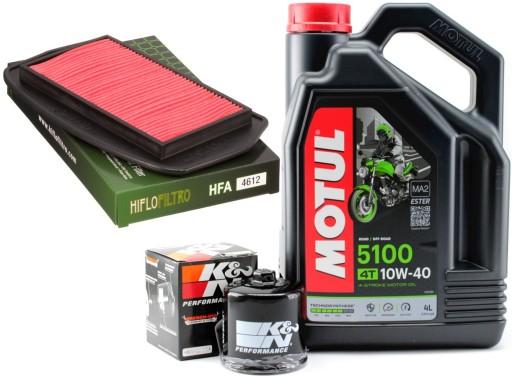 Масло Motul 5100 10w40 + масляний фільтр KN + повітря YAMAHA FZ6 S Fazer 2006 р.в.
