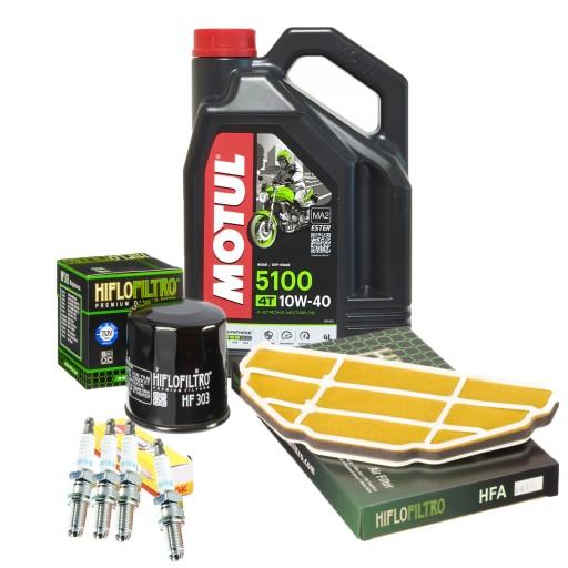 Масло Motul 5100 KAWASAKI ZX6R 98-02 Фильтры Свечи зажигания