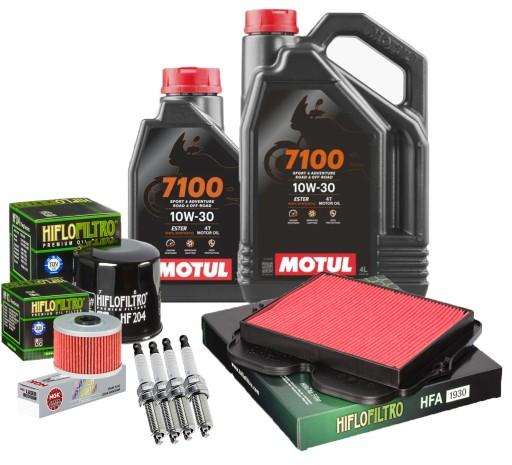 Масло Motul 7100 10w30 HONDA VFR 1200 DCT CROSSTOURER SC70 SC76 Фильтры NGK