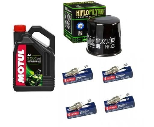 MOTUL51004T10W404L;HF204;4^NGK - Масло Motul, фильтр, свечи зажигания, HONDA CBR 600 F4i Sport