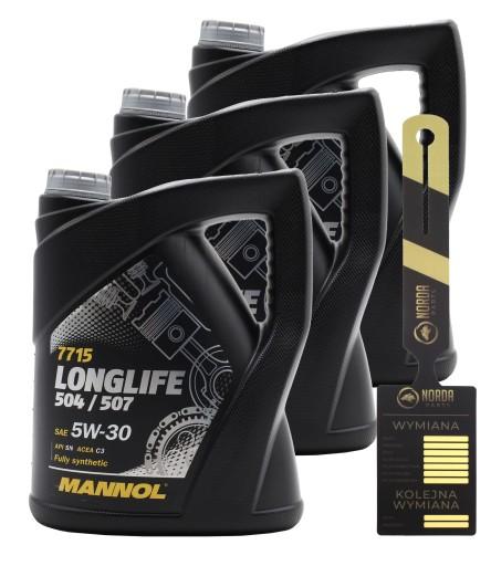 Моторное масло Mannol 504.00 507.00 5W30 7715 15л