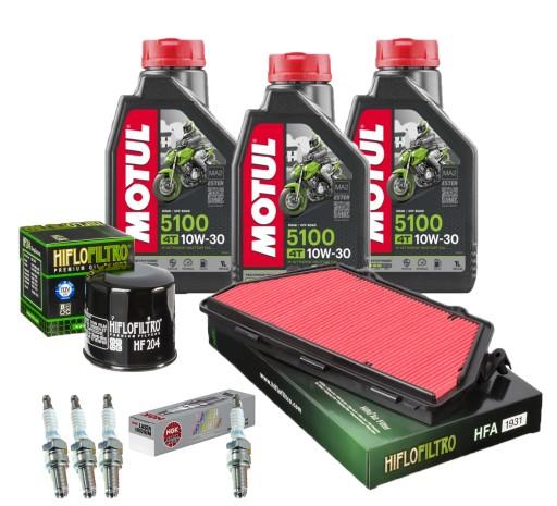 Масло для HONDA CBR1000RR SC59 Масло Motul 5100 10W30 Фильтр свечей зажигания NGK