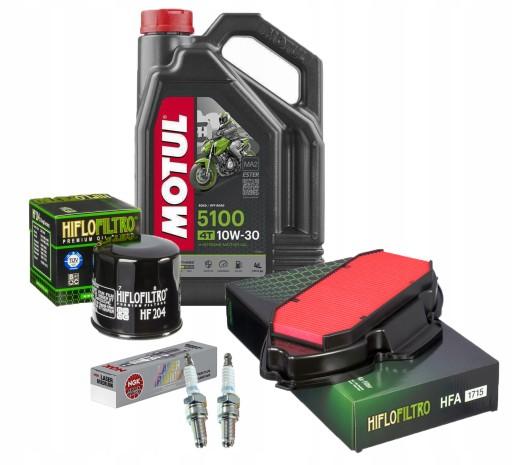 Масло для HONDA NC 750 INTEGRA CTX 700 Motul 5100 10W30 Фільтри Свічки запалювання NGK