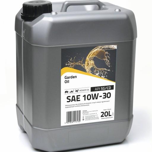 Масло для газонокосарки, коси 4T, трави, GARDEN Oil SAE30 10W30, двигун трактора, 20л