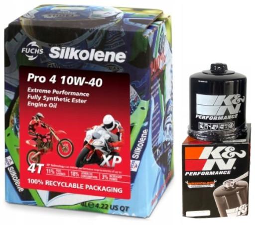 KN-303 - SILKOLENE PRO 4 10w40 4л мотоциклетное масло + фильтр