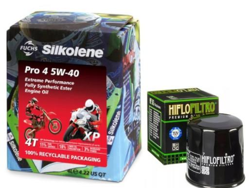 HF303 - SILKOLENE PRO 4 5w40 мотоциклетное масло + ФИЛЬТР