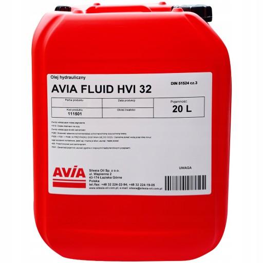 AVIA FLUID HVI 32 VG32 20л гидравлическое масло