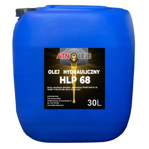 Гидравлическое масло HLP 68 30L - Hm/HLP 68-VG 68-DIN 51 524 cz.2 HLP