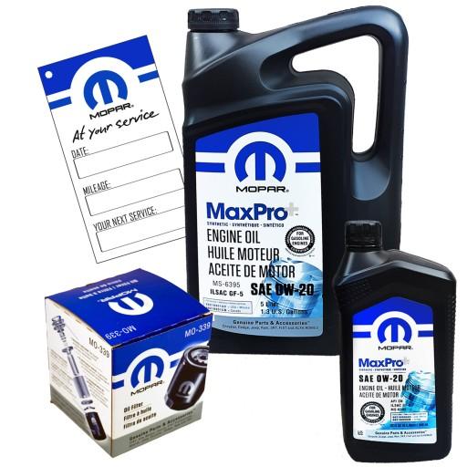 Масло и фильтр MOPAR 0W20 5.9л + MO339