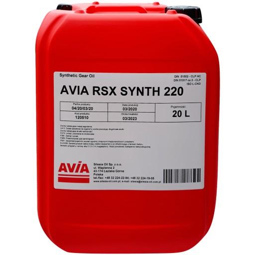 AVIA SYNTH RSX 220 20л трансмиссионное масло