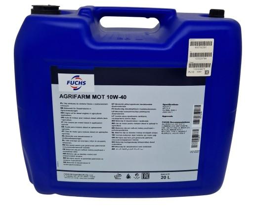 Моторна олива FUCHS AGRIFARM MOT 10W40 20л