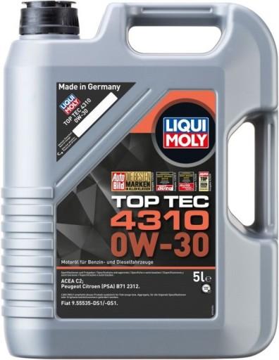 Моторна олива LIQUI MOLY TOP TEC 4310 0W30 5л