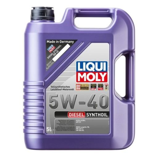 Синтетическое моторное масло Diesel Synthoil 5L 5W40.