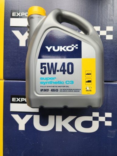 Синтетическое масло YUKO Super Synthetic C3 SAE 5W-40 4L