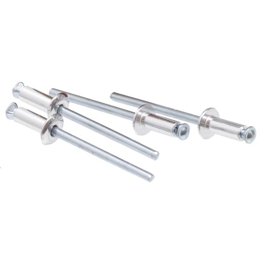 В упаковке 250 распорных заклепок с плоской головкой 4,8x26 GRA.