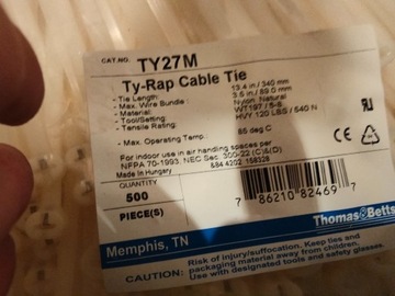 Затискна стрічка THOMAS&BETTS 500 340 мм х 1,7 мм