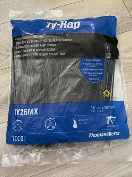 Стрічка затискна зі сталевим язичком TY26MX 3.6X284