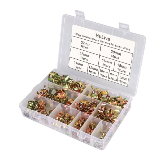 ЗАЖИМИ ГВИНТОВІ металеві ЗАЖИМИ ВИТИ 6-22мм 100ШТ.