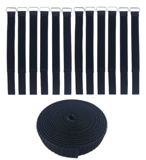 Зажимы-липучки для крепления + лента 3м.