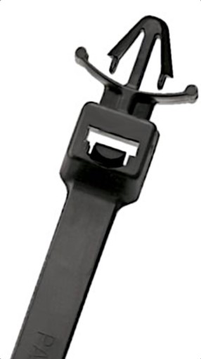 Завязки с ручкой push-in, черные, 4,8х198, стяжка-кнопка.