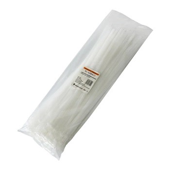 Стяжки Стяжки багаторазові 7,4 х 400 мм, білі