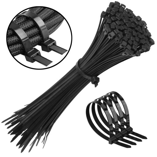 Стяжки чорні 200х2,5 мм 400 шт