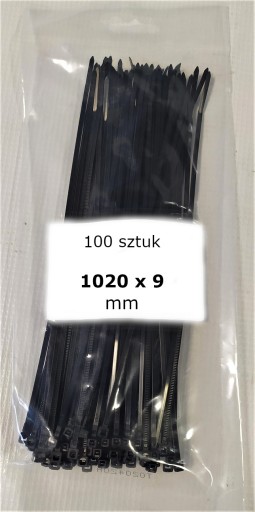 Стяжки кабельні кріпильні чорні 1020 х 9,0 мм 100 шт