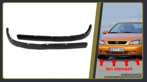 Opel Astra G 2 bertone coupe комплект хоккейных резиновых накладок на бампер спойлер