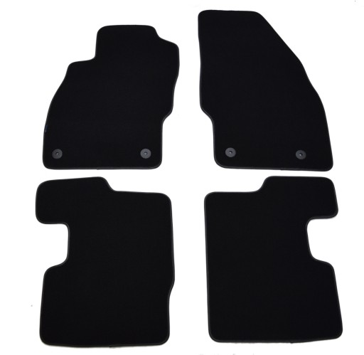 Opel Corsa D 2006-2014 рр Чорні велюрові килимки - Platinum.