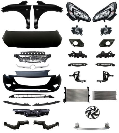 2509 - Opel Corsa E 14 - Бампер, Ремень, Капот, Крыло