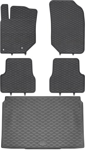 Opel Corsa F Hatchback 2019 - Гумові килимки + килимок в багажник