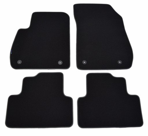 Opel Zafira C 5-місний 2012-2019 роки Чорні велюрові килимки - Platinum.