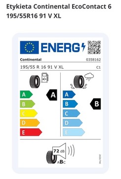 Летняя резина 195/55 R16 Continental EcoContact 6
