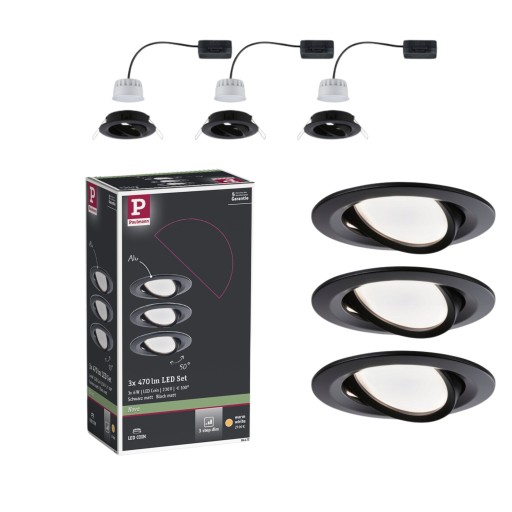 NOVA COIN LED DIM вбудовуваний світильник поворотний комплект 3хШ6 470лм 84мм 2700