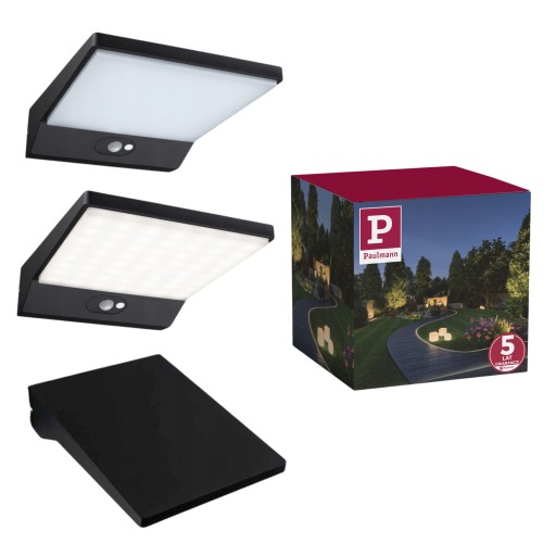 Світлодіодний фасадний світильник RONEA 12W датчик руху 180x250mm 3000K IP54 230V c