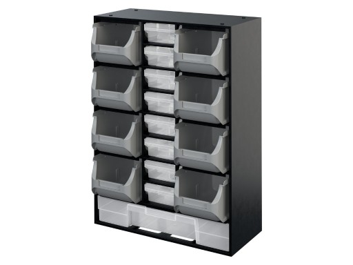 Органайзер для майстерень з відділеннями, кріплення на стіну, 17 ящиків