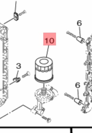 Оригинальный масляный фильтр YAMAHA 69J134400400