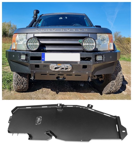 Сталева кришка бензобака HD для Land Rover Discovery 3, 4, чорна