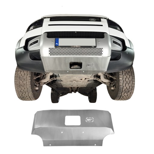 Алюминиевая накладка на передний бампер Новый Defender L663 Off Road 2020 года