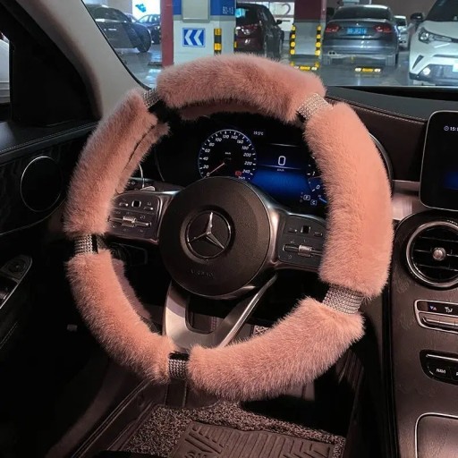 1 - Чохол на кермо Зимовий плюшевий чохол на кермо автомобіля