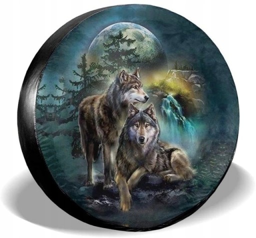 Кришка шини чорний 3D вовк запасна кришка вододіл