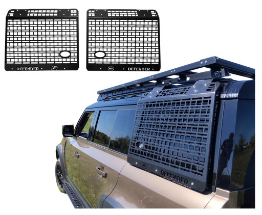 Накладки на бічні вікна HD, зовнішні панелі molle, Land Rover Defender 110