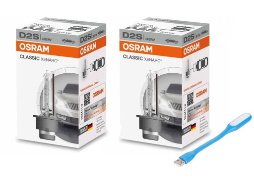 66240CLC - Osram Classic Xenarc D2S 35W 2x нить + USB лампа