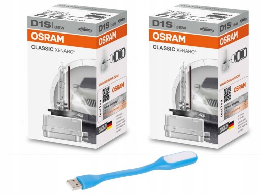 Osram D1S 4300K ​​Ксеноновая лампа 66140 + USB-лампа