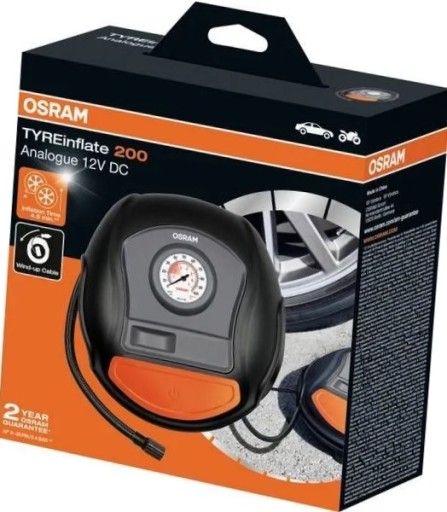КОМПРЕССОР Osram TIREINFLATE COMPRESSOR 200 12V ДЛЯ НАКАЧИВАНИЯ КОЛЕСНЫХ ШИН