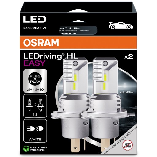 Автомобільні світлодіодні лампи Osram H4/H19 6000K Easy