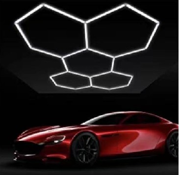 Шестиугольное светодиодное освещение 6500K Холодный белый 5X Соты 1660 мм x 2430 мм