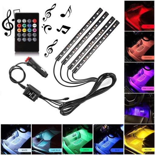 Автомобильное освещение X12 LED USB RGB Remote Control Strips