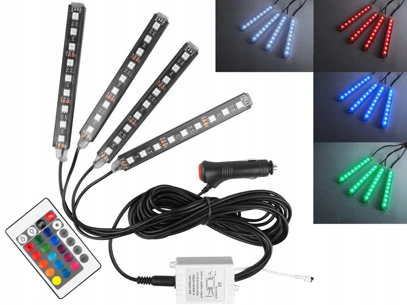 Подсветка салона автомобиля / салона, 4 x полоса RGB 9