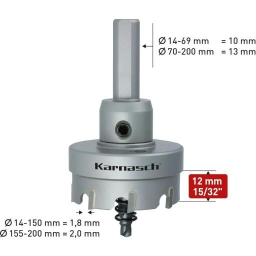 Кільцева пила ø 49 мм x 12 мм Easy-Cut Карбід Karnasch (201020049)